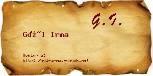 Gál Irma névjegykártya